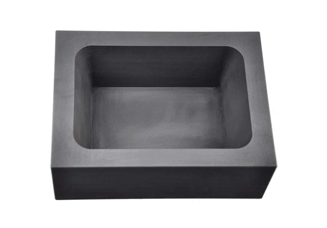 400 Troy Ounce Gold rectangular graphite ingot mold with smooth cavity finish