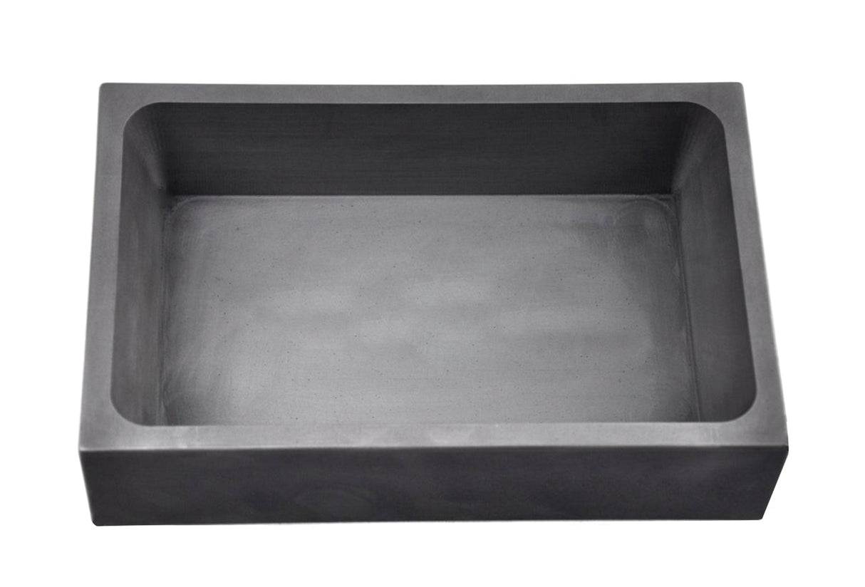 500 troy ounce rectangular graphite ingot mold for gold casting with fine-grain surface and durable construction