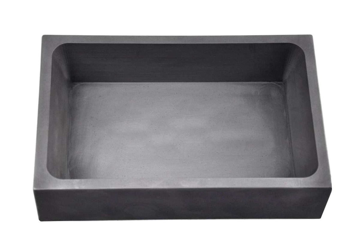 500 troy ounce rectangular graphite ingot mold for gold casting with fine-grain surface and durable construction