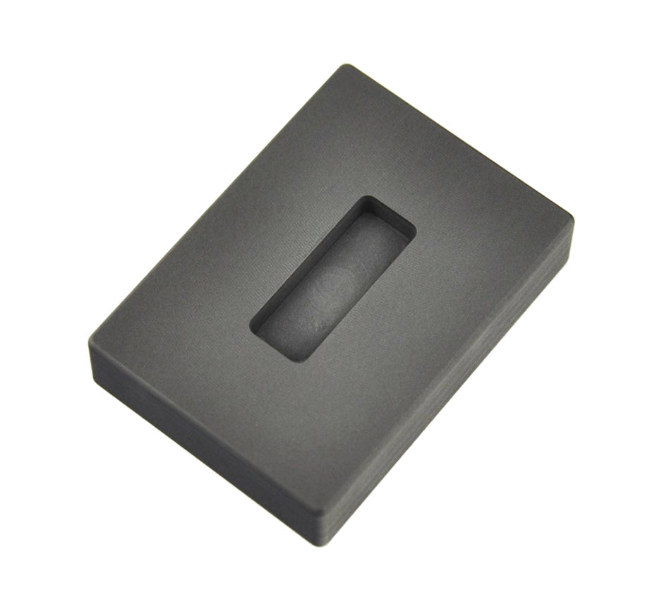 1/2 Troy Ounce Gold Kit Kat Graphite Ingot Mold made of high-density graphite with smooth cavity and tapered sides