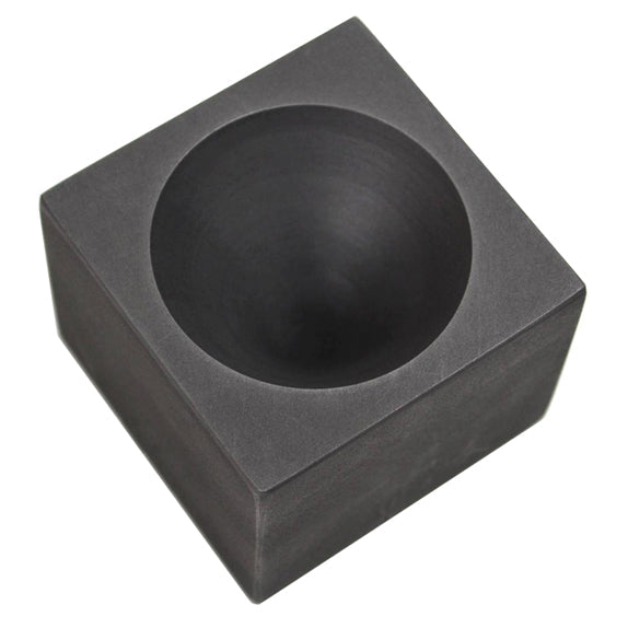 2 inch x 1.5 inch graphite single cavity conical cone gold casting mold for precise precious metal work