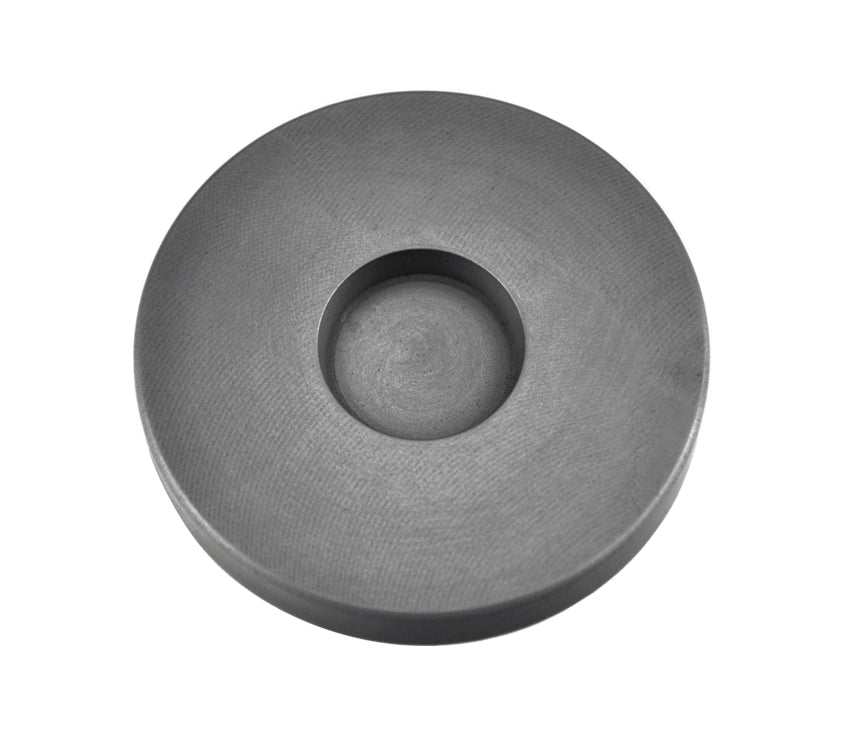 2 Troy Ounce Gold round coin graphite ingot mold with smooth cavity and tapered sides