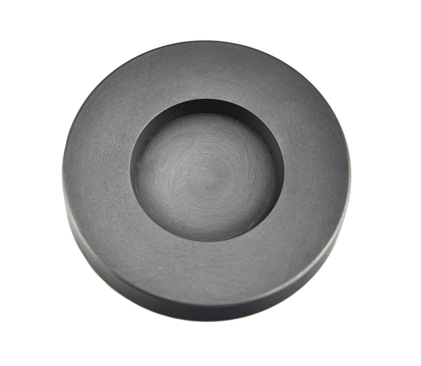 4 troy ounce gold round coin graphite ingot mold with smooth cavity and tapered sides
