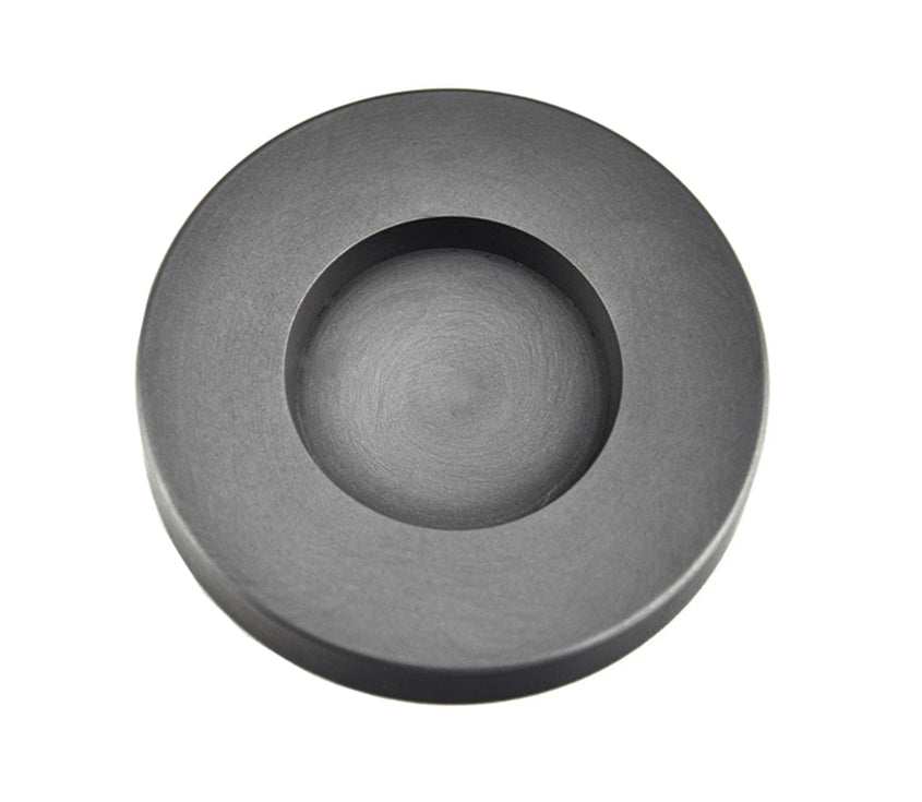 4 troy ounce gold round coin graphite ingot mold with smooth cavity and tapered sides