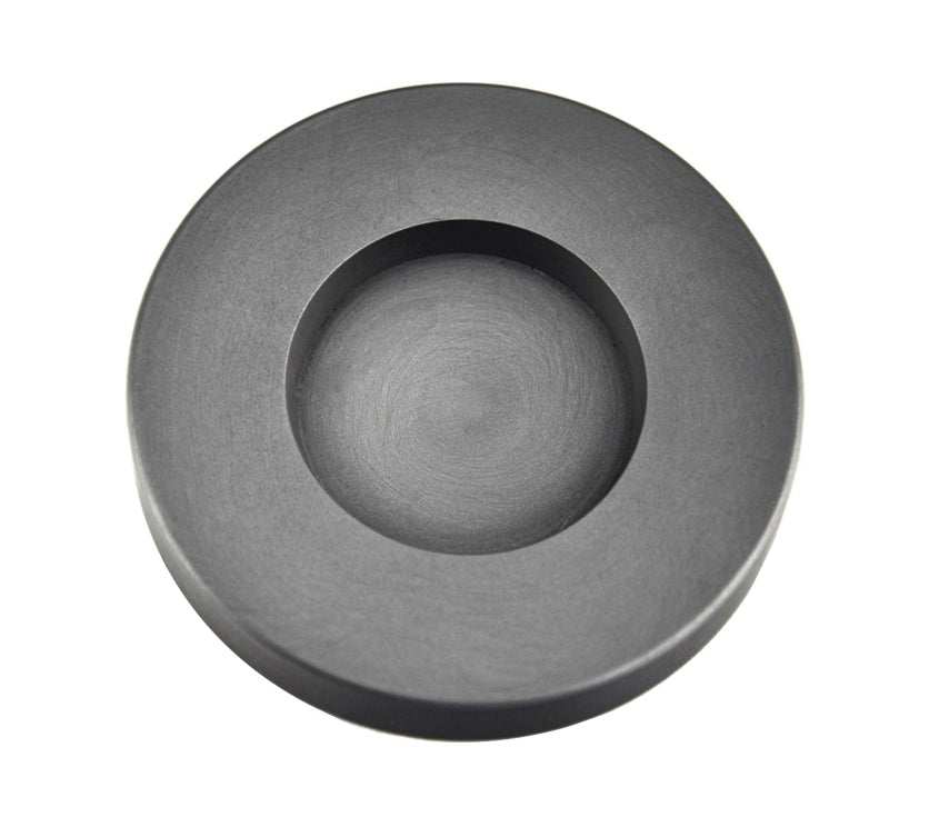 5 Troy Ounce Gold Round Coin Graphite Ingot Mold with smooth cavity and tapered sides