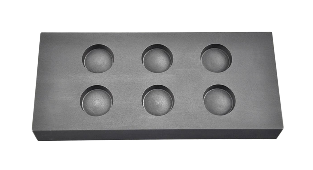 2 troy ounce gold multi cavity round coin graphite ingot mold with six cavities for precision casting