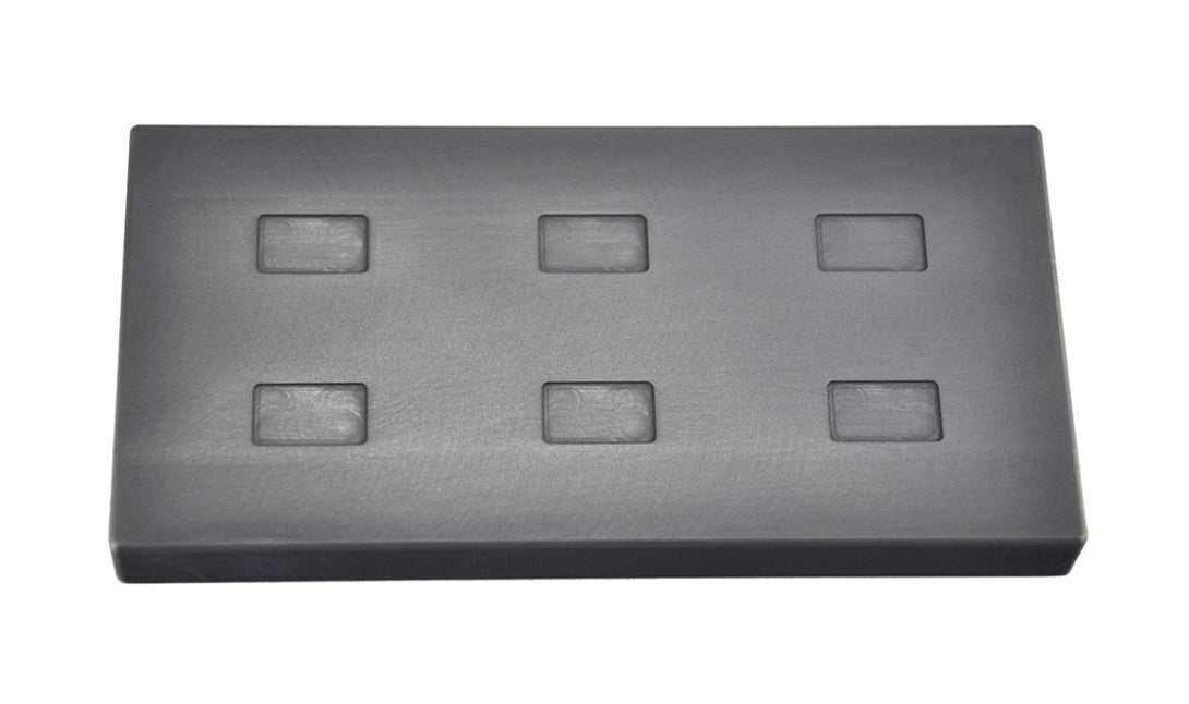1 Gram multi cavity gold rectangular graphite ingot mold with six smooth cavities for casting small gold ingots