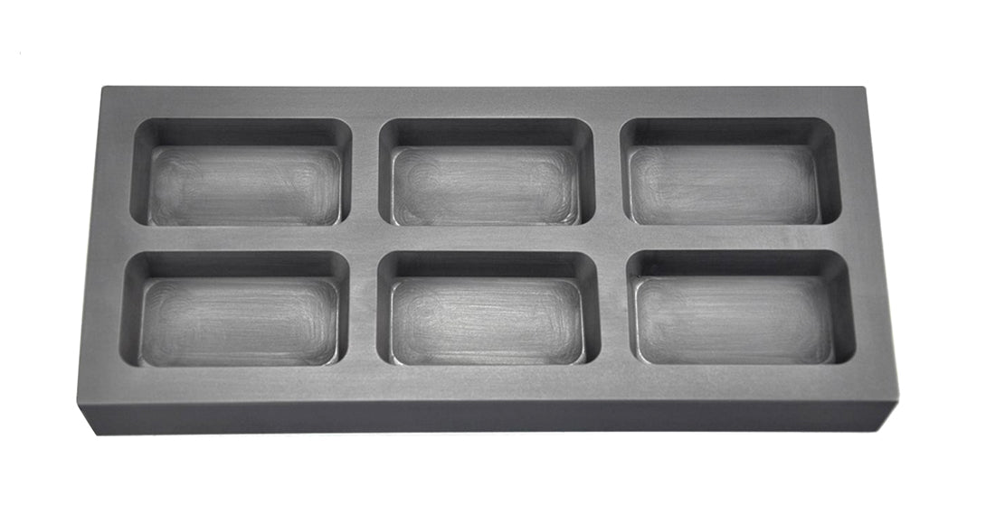 10 troy ounce multi cavity rectangular graphite ingot mold for gold casting