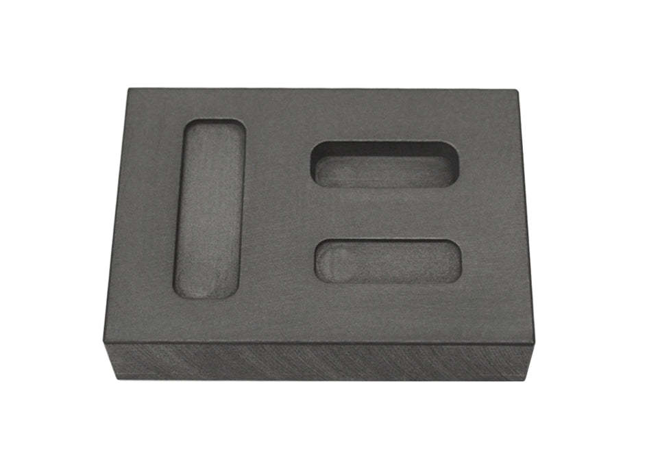 1-5-10 gram gold combo graphite ingot mold with three cavities for precise casting