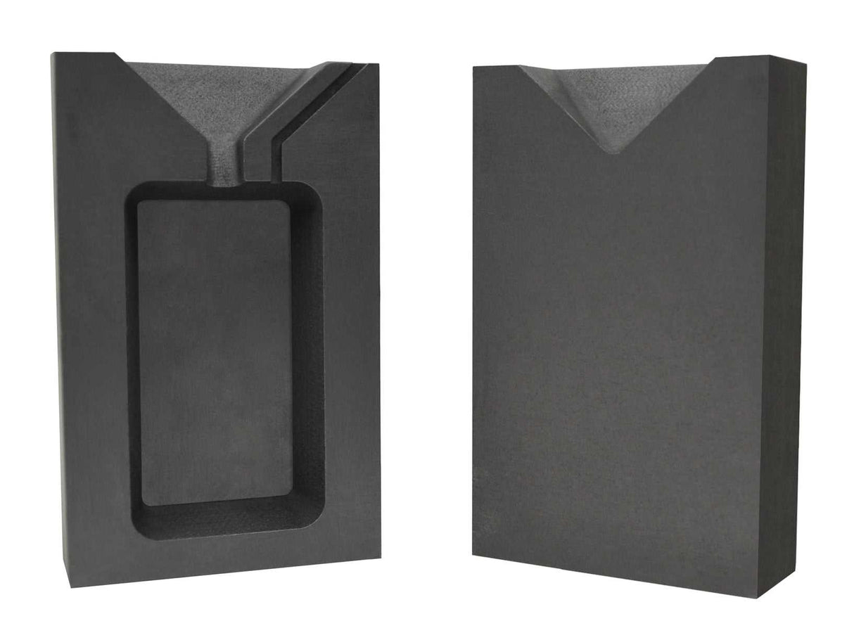10 Troy Ounce Gold Rectangular Two Part Split Graphite Ingot Mold by PMC Supplies