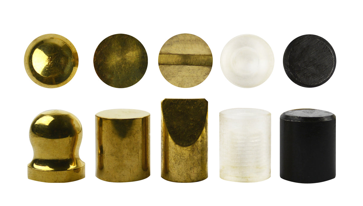 8-1/2" Interchangeable Brass Hammer with Brass, Nylon, & Fiber Heads by PMC Supplies