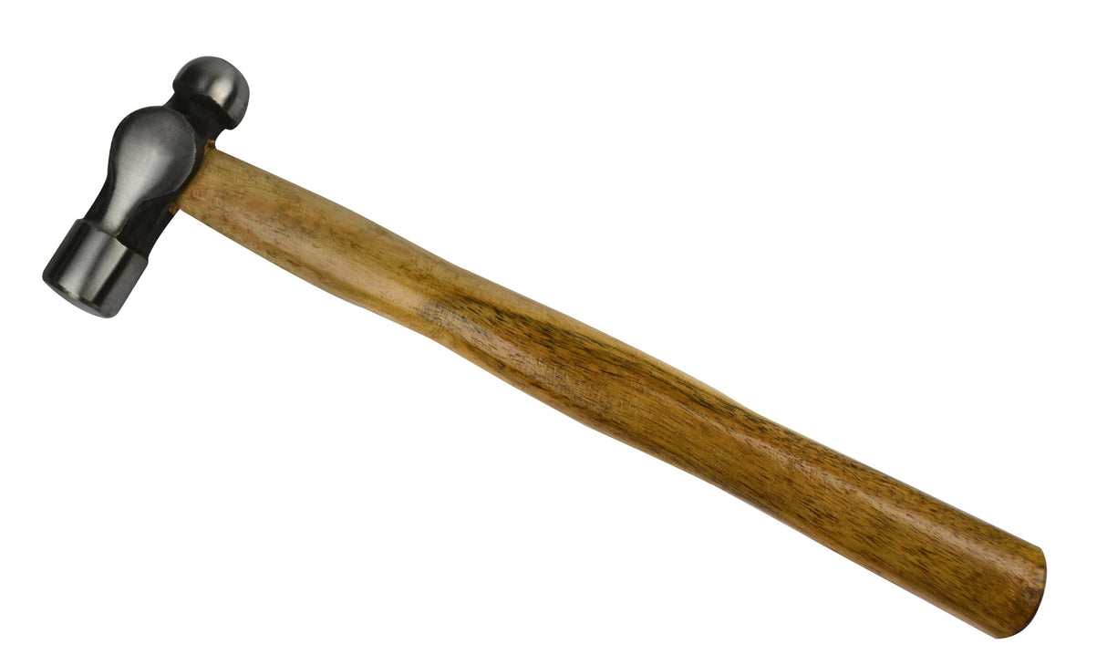 8 oz ball peen hammer with forged steel head and hardwood handle for metal forming and jewelry making