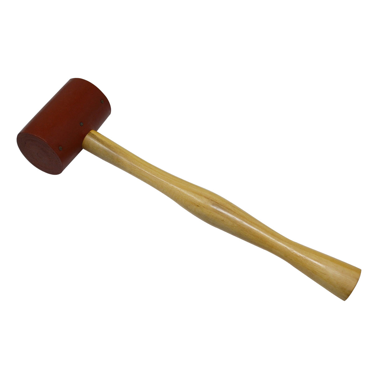 2" Rawhide Hammer Leather Mallet with wooden handle for non-marring metalwork and jewelry making, 6 oz weight