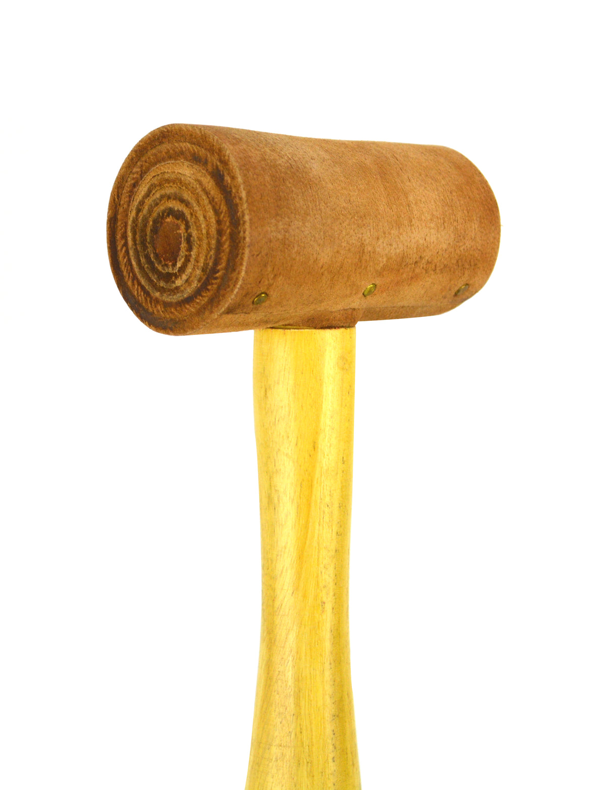 1-1/2" Natural Rawhide Hammer Leather Mallet by PMC Supplies