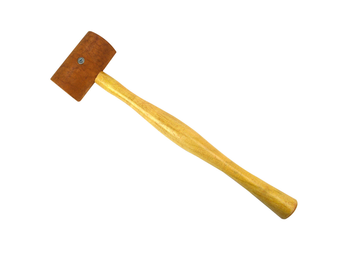 1-3/4" Natural Rawhide Hammer with wooden handle for jewelry and metalwork