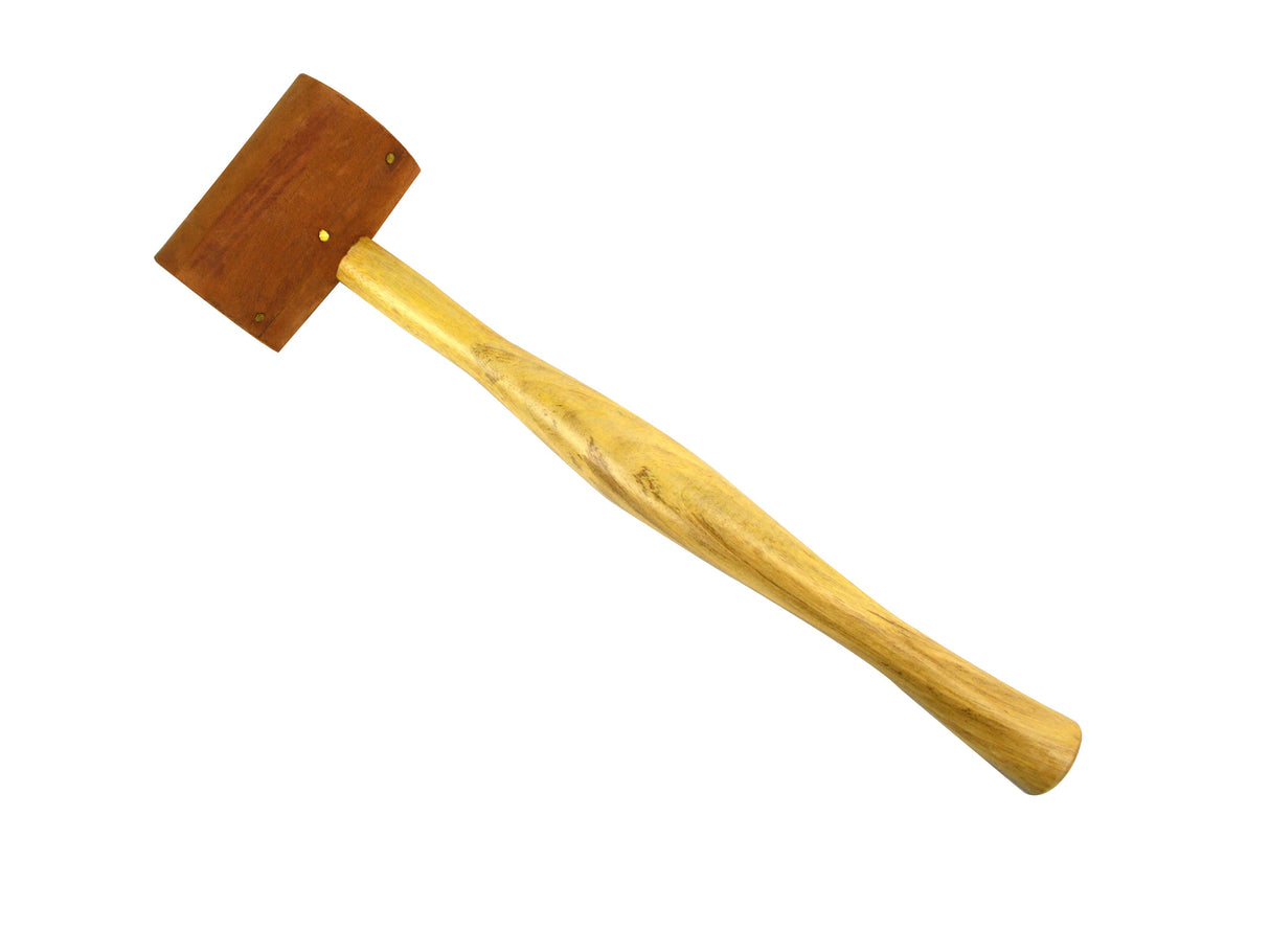 2 inch natural rawhide hammer leather mallet with wooden handle for jewelry making