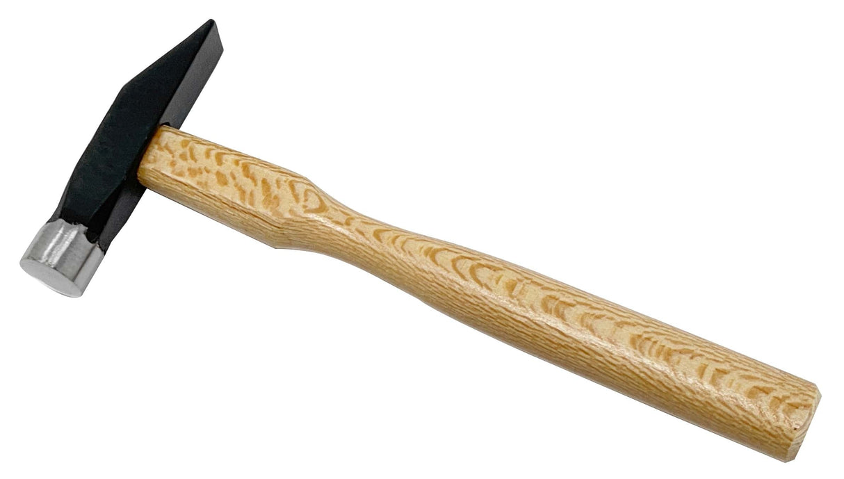 Mini Goldsmith’s Hammer with wooden handle and dual-faced metal head for jewelry repair and metal shaping