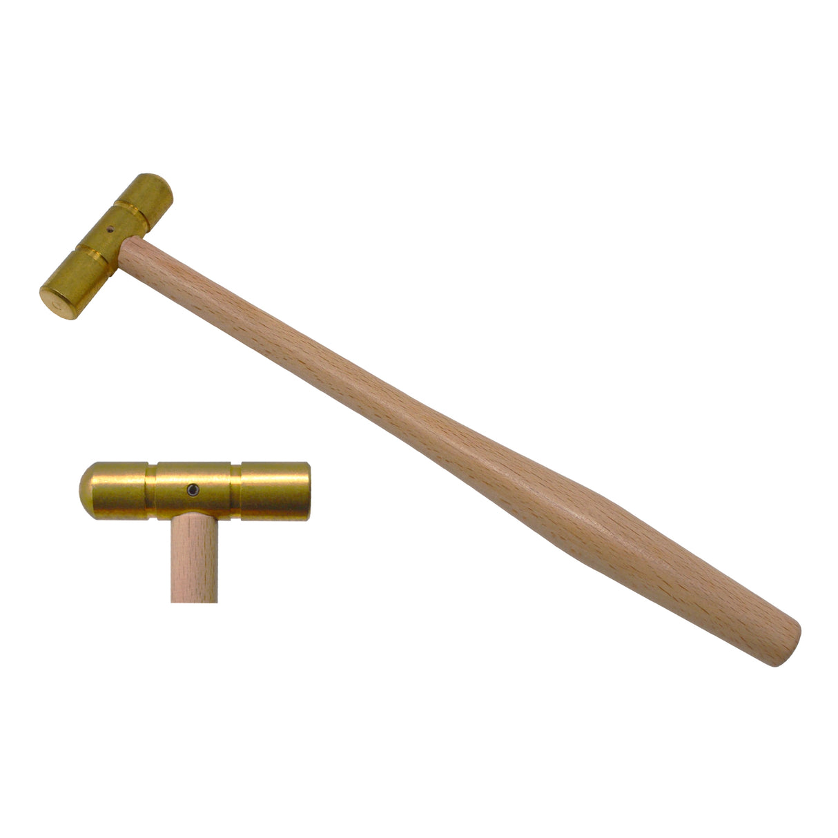 Brass Mallet with Flat & Domed Face by PMC Supplies