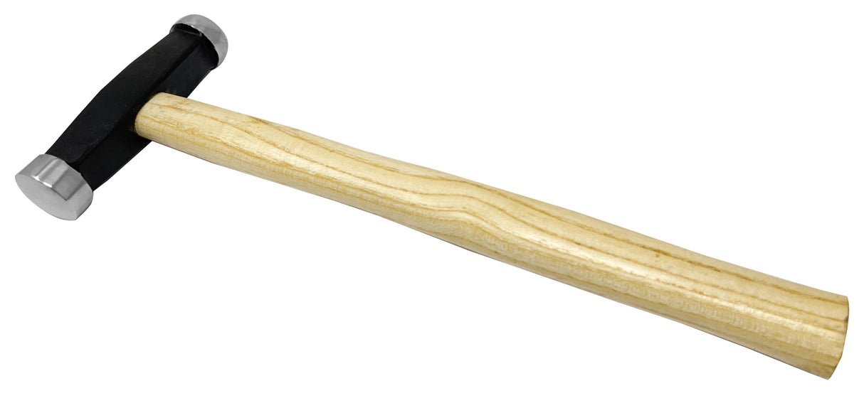 4-5/8" domed embossing repoussé hammer with domed and rounded faces for metal shaping
