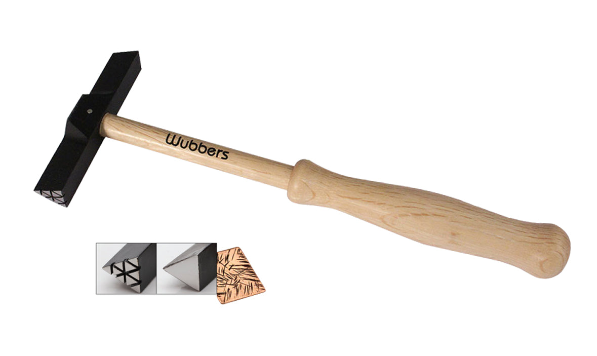 8-1/2" Wubbers Artisan's Mark Triangle Outer Texture Hammer by PMC Supplies