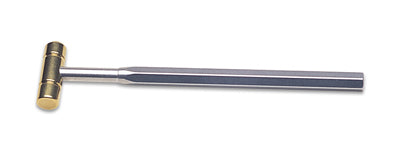 2 oz flat ballpein brass hammer with anodized aluminum handle and hex grip for precision metalworking