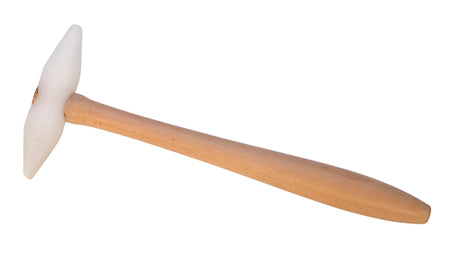 Small Cone Nylon Hammer with wooden handle and non-marring nylon cone-shaped head for woodworking and delicate tasks