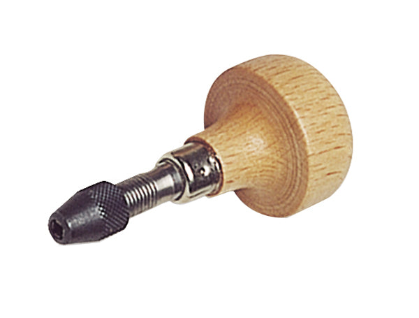 French Tool Handle 2-3/4 inch with hardwood grip and dual chuck for precision engraving