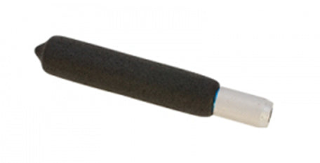 Large needle file handle with textured grip and steel chuck for precise metalworking tasks