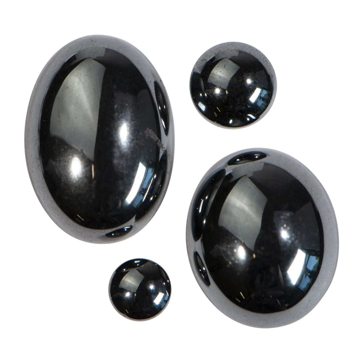 10 mm polished hematite round cabochon for jewelry making