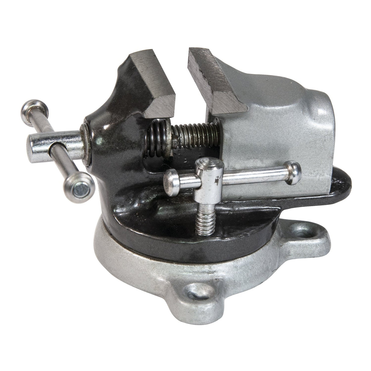 1-1/4 inch table vise with clamp fixed base for secure workholding and compact workspace