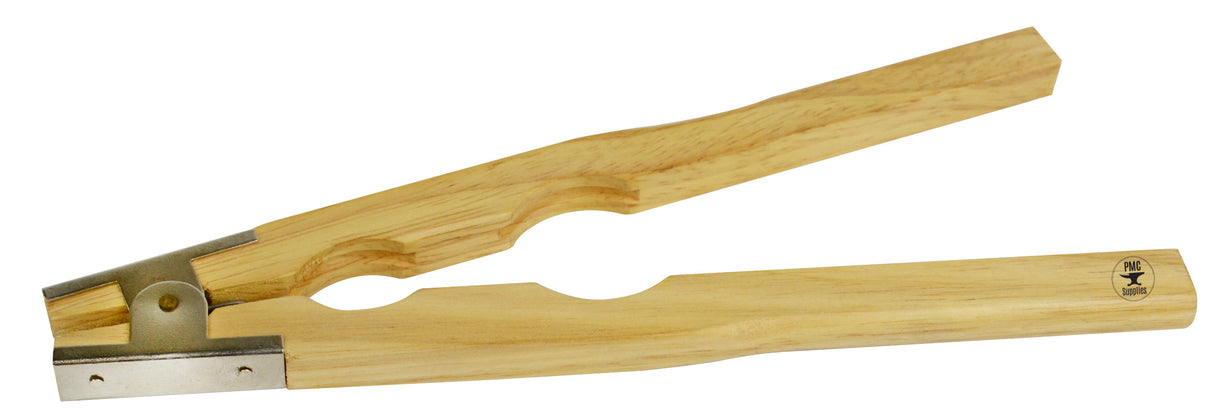 Wooden ring holding vise clamp pliers with spring grips for jewelry making