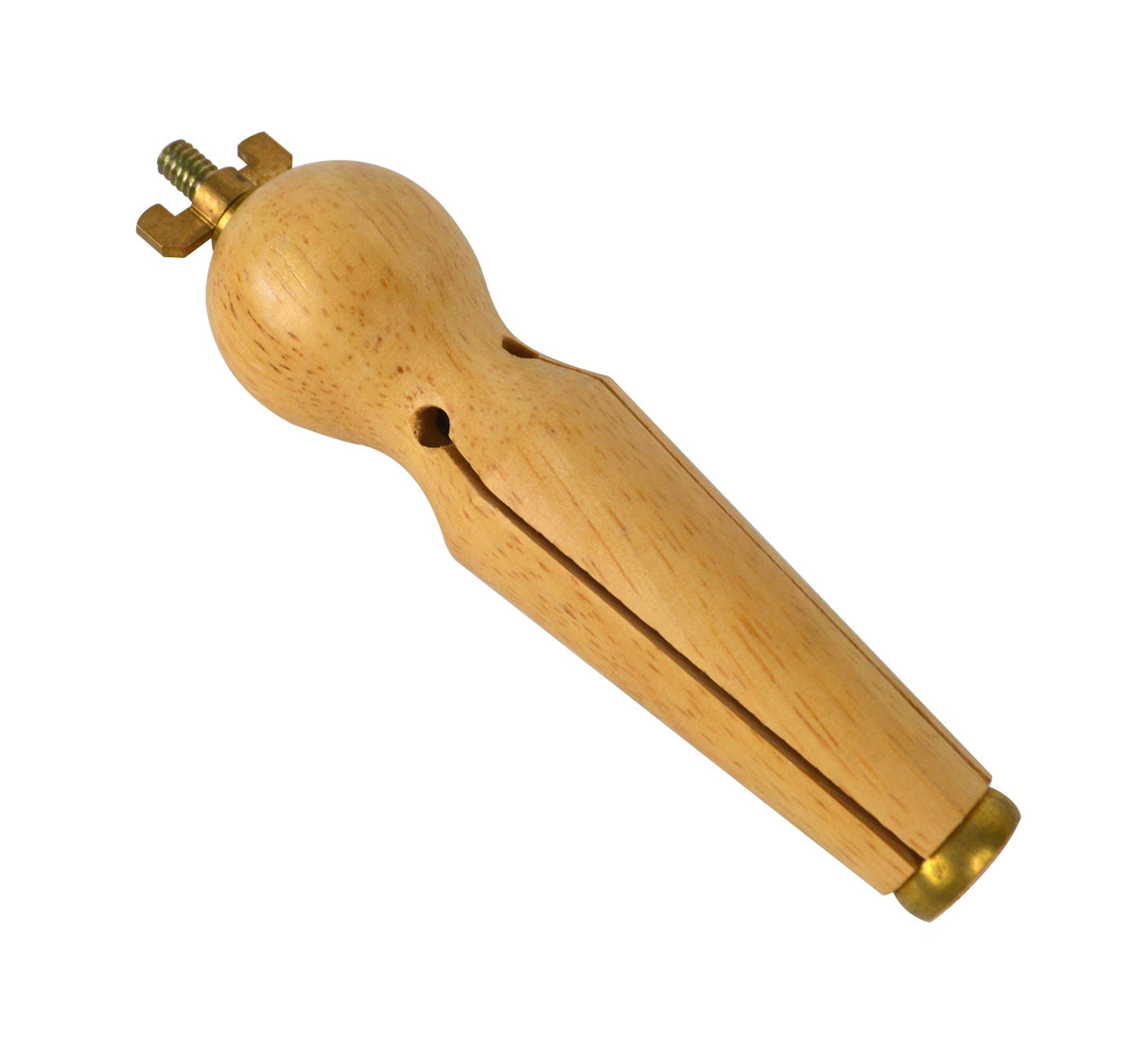 5-1/4 inch wooden ring clamp with fly nut and four spline design for secure internal ring holding