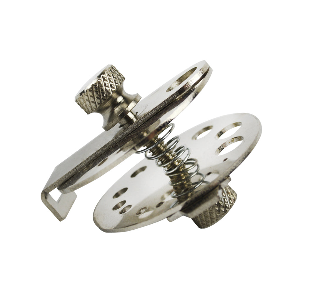 Pearl Drilling and Holding Vise with knurled locknuts for 2 to 10 mm pearls and gems