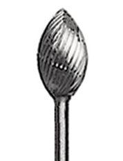 HSS BUR - FLAME #16 high-speed steel rotary burr for precise deburring and metal detailing