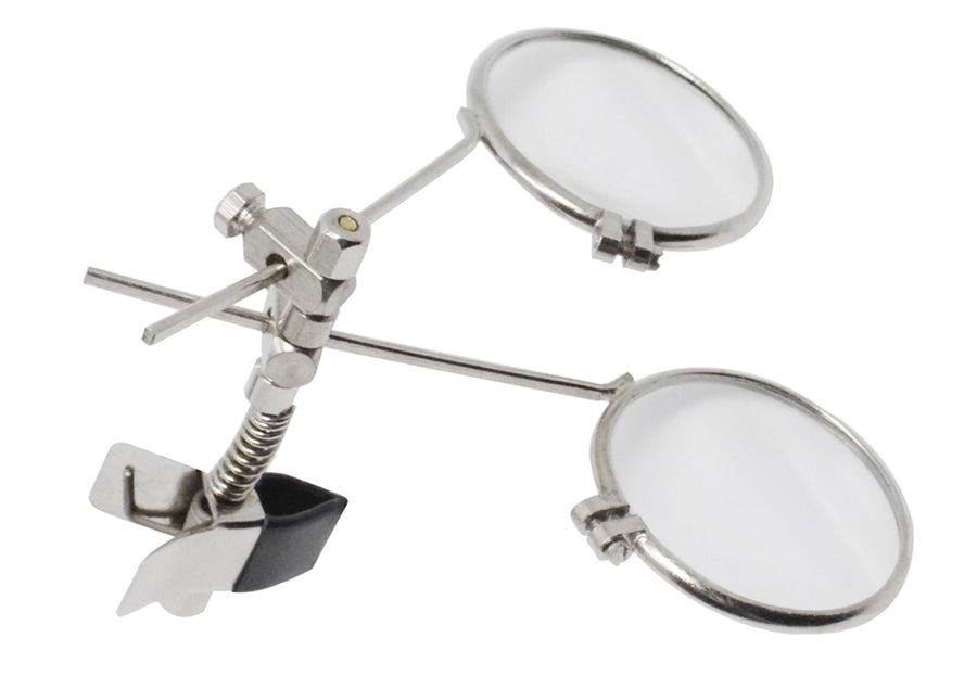 Double Glass Clip-On Loupe 3.3X with dual flip lenses for hands-free magnification and clear, precise viewing