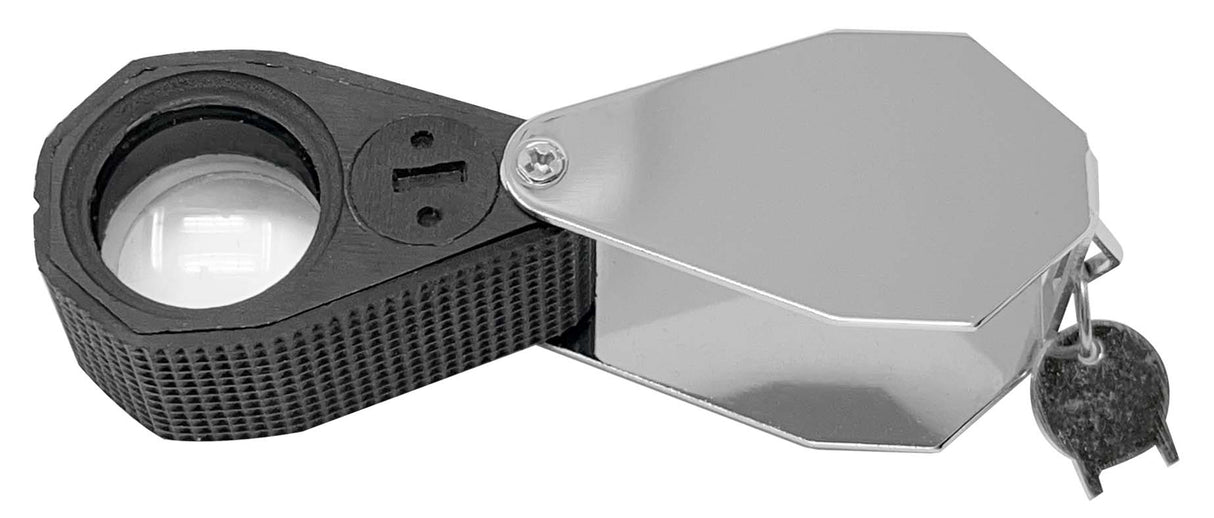 Eye Loupe 20X Triplet (21MM) Chrome With 6 Light And Rubber Grip by PMC Supplies