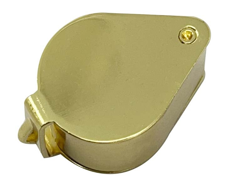 BenchPro™ Eye Loupe 10x Triplet Type (18mm) Gold by PMC Supplies