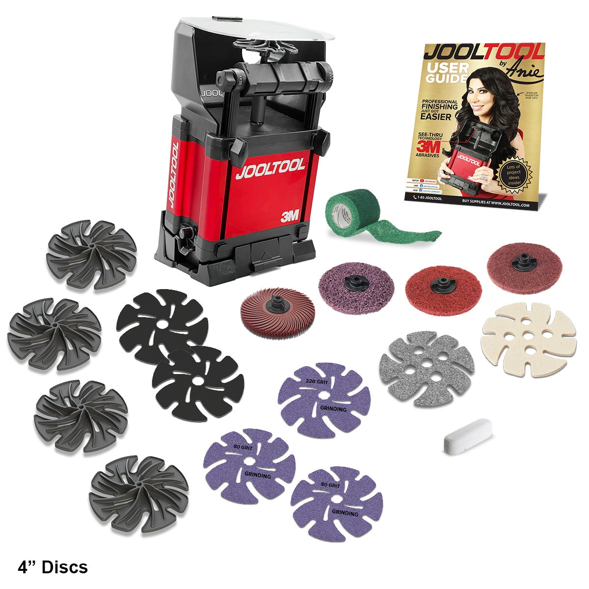 JOOLTOOL Francesca Watson 4 Inch Kit metalsmithing toolkit with discs and user guide for satin finishing and bench work