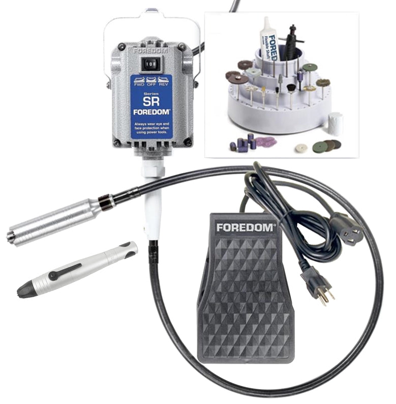 Foredom K.2200 Deluxe Jeweler's Flex Shaft Kit with 2 Handpieces & Foot Control by PMC Supplies