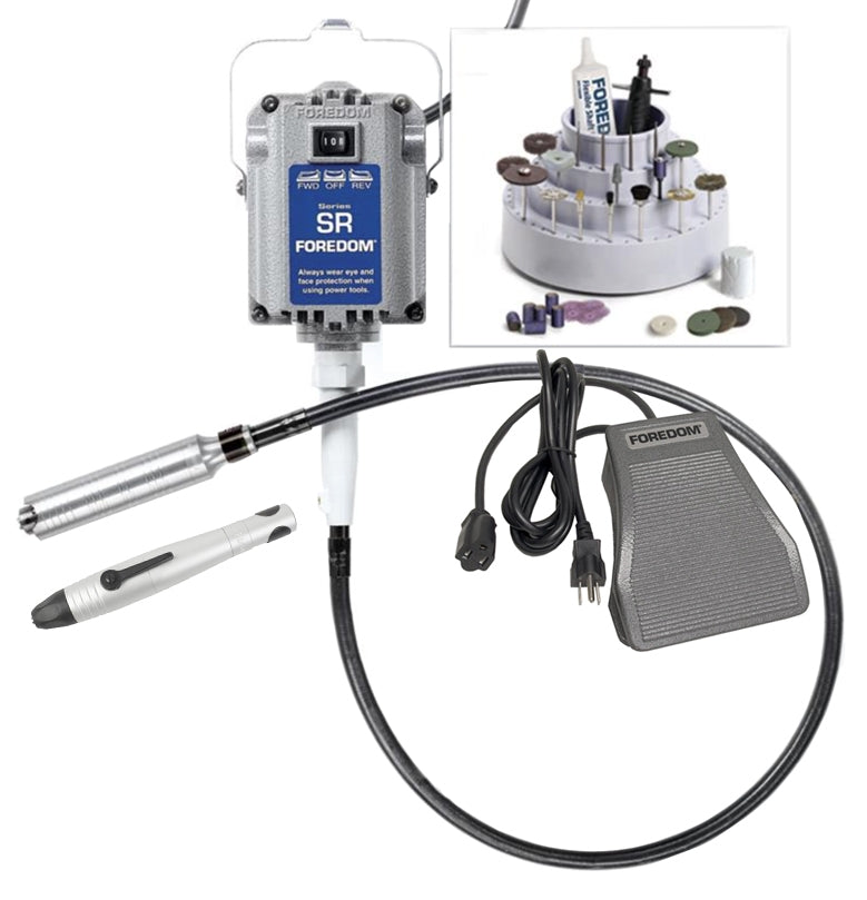 Foredom K.2800 Deluxe Jeweler's Flex Shaft Kit with 2 Handpieces & Metal Foot Control by PMC Supplies
