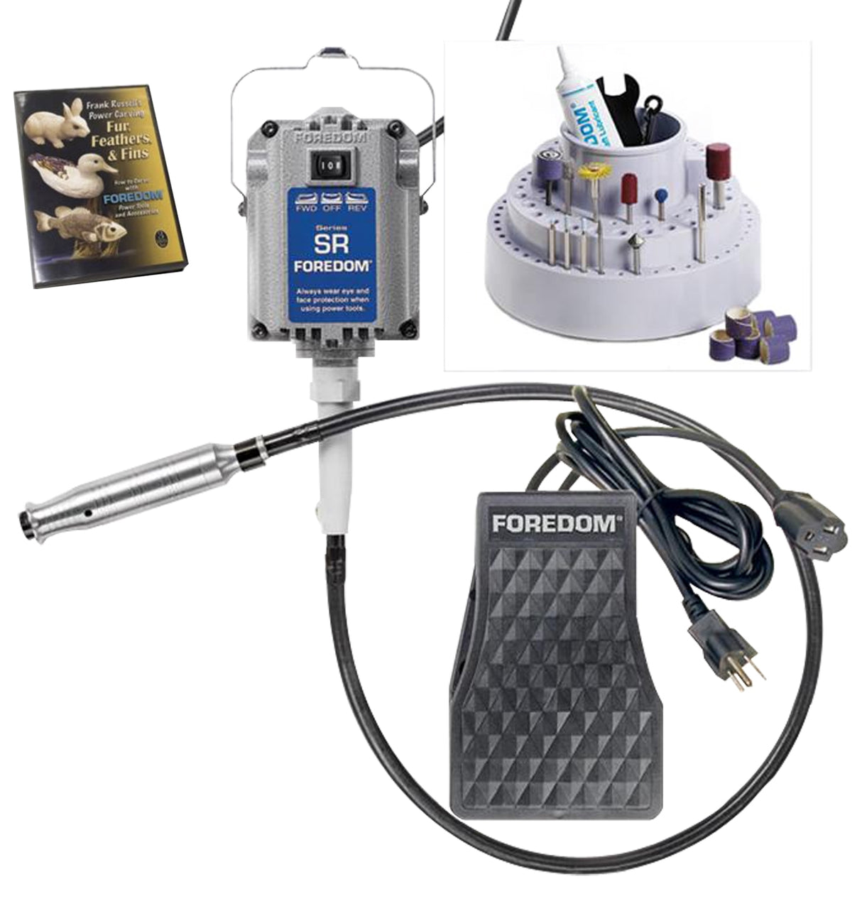 Foredom K.5240 Jeweler's Woodcarving Flex Shaft Kit with DVD by PMC Supplies
