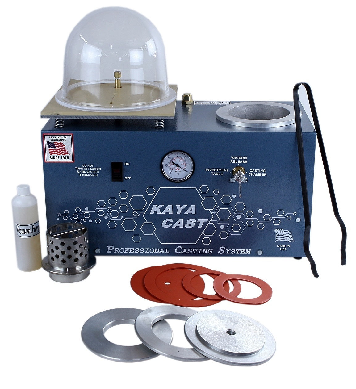 KayaCast Tabletop Vacuum investing and casting machine system 110V compact design