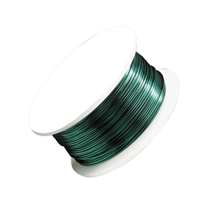 26 Gauge Kelly Green Artistic Wire spool with 30 yards of vibrant green copper wire for jewelry making and crafts