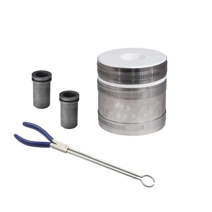 Mini Pro Kiln propane melting furnace with tongs and graphite crucibles for melting gold and metals