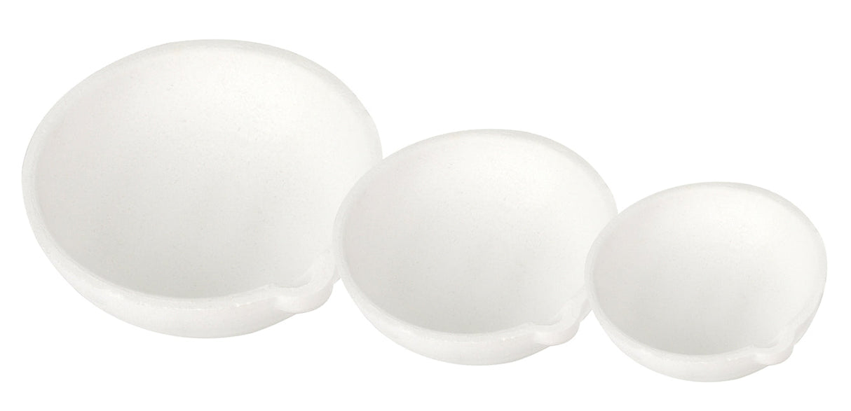 Ceramic Crucible Dish Set with three sizes and pour spouts for melting metals up to 2800°F