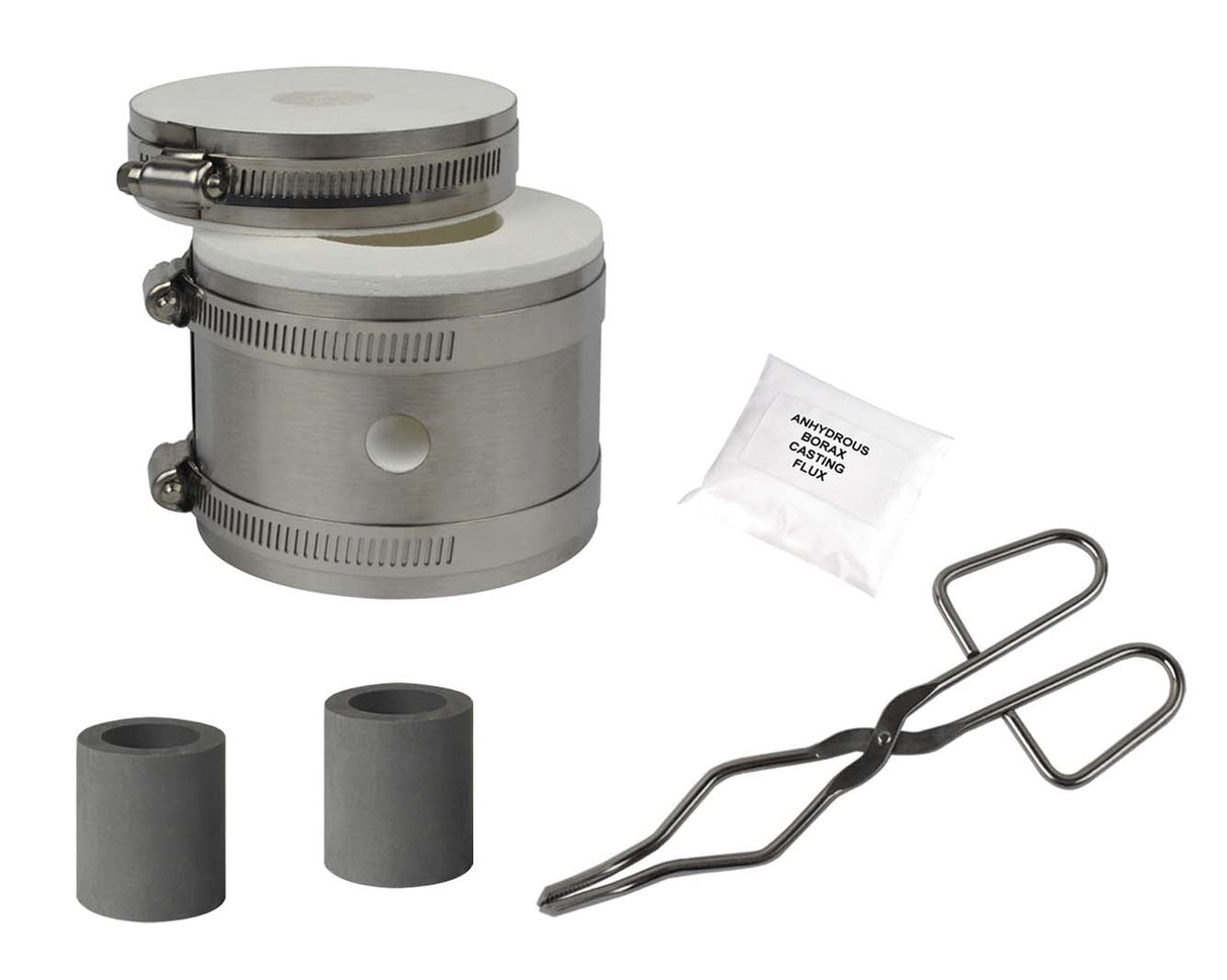 Mini Pro Kiln propane gold silver copper melting furnace set with crucibles flux and tongs