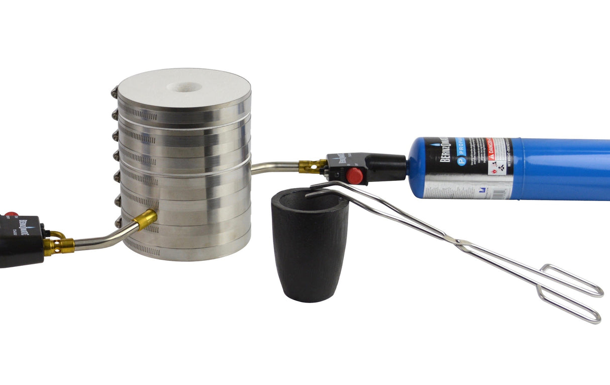 KK-6 1 Kg Kwik Kiln Propane Melting Furnace with Tongs & Salamander Crucible by PMC Supplies