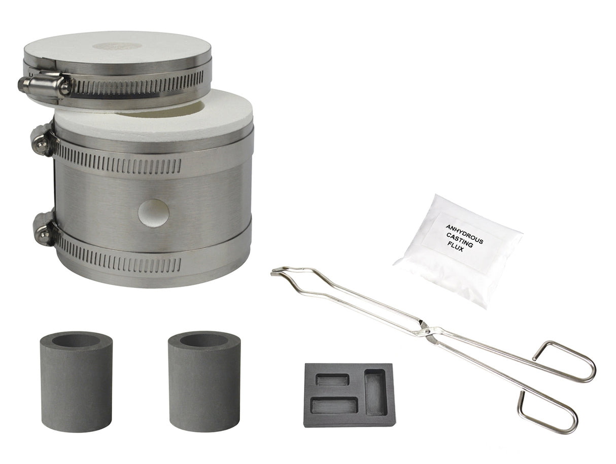 Deluxe Mini Pro Kiln Propane Gold Silver Copper Melting Furnace Kit with Accessories by PMC Supplies