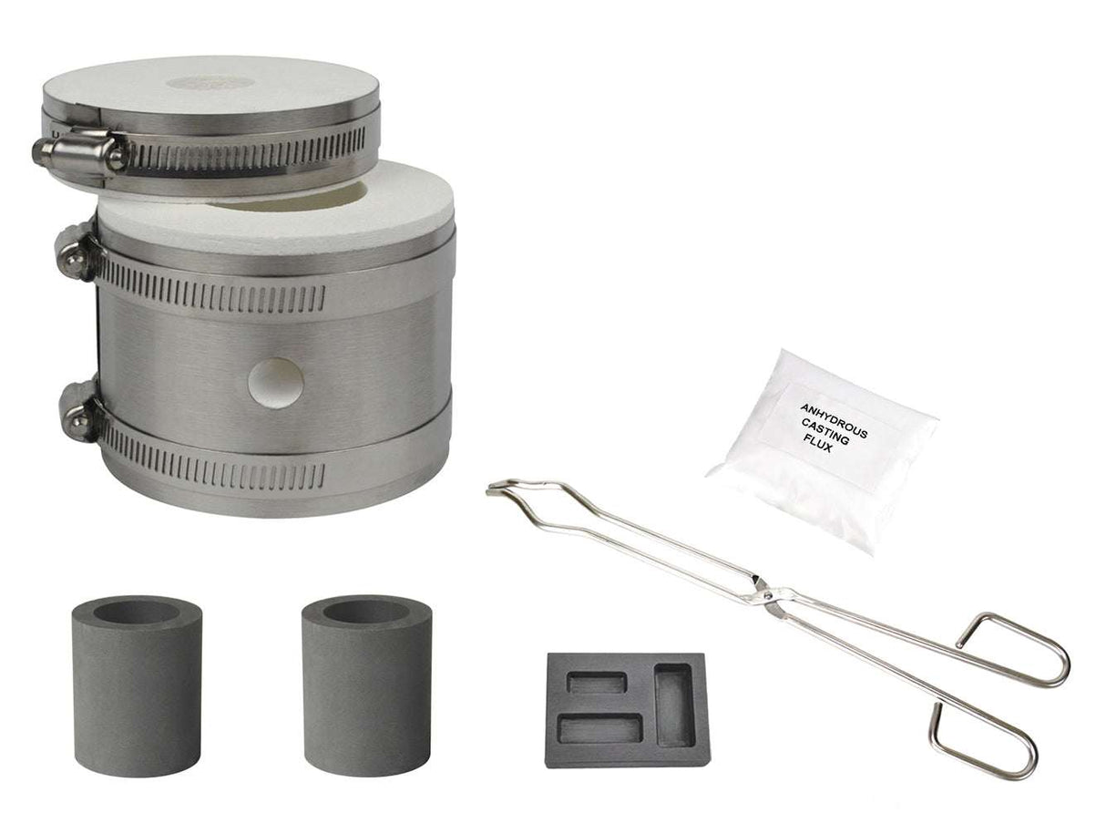 Deluxe Mini Pro Kiln Propane Gold Silver Copper Melting Furnace Kit with Accessories by PMC Supplies
