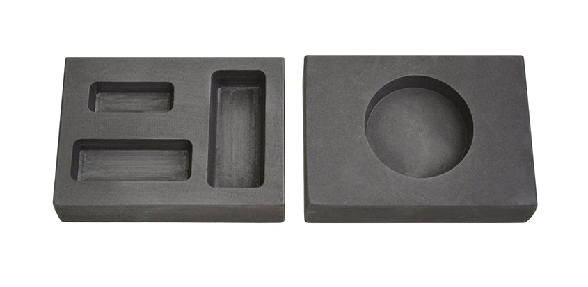 1 Oz Round Mold and 1/4-1/2, 1 Troy Ounce Combo Graphite Ingot Mold Set by PMC Supplies